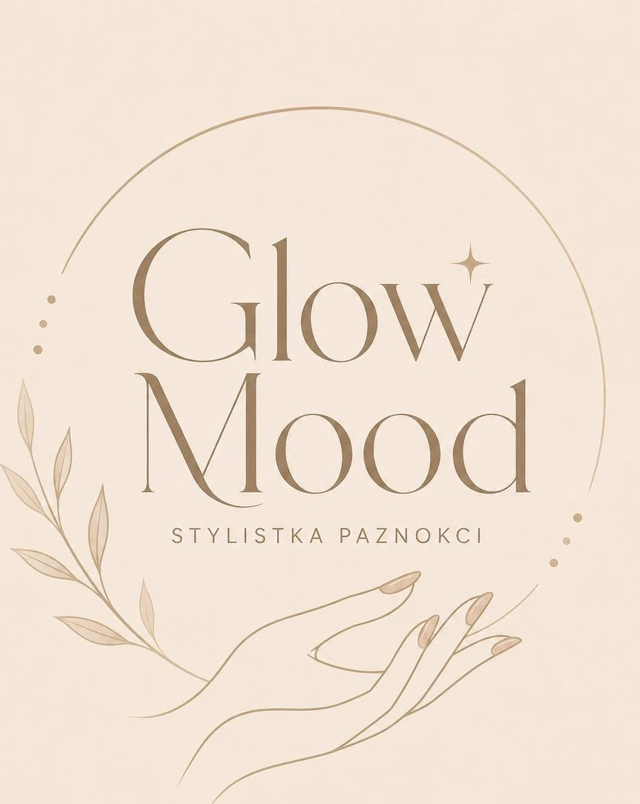 Logo Glow Mood, salon stylizacji paznokci w Łapanowie